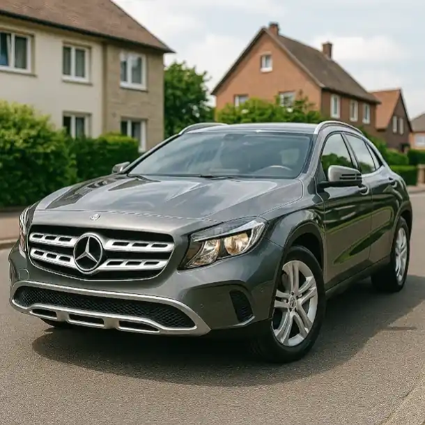 Ein gut erhaltenes gebrauchtes Mittelklasse-Auto, das zum Autoankauf angeboten wird.